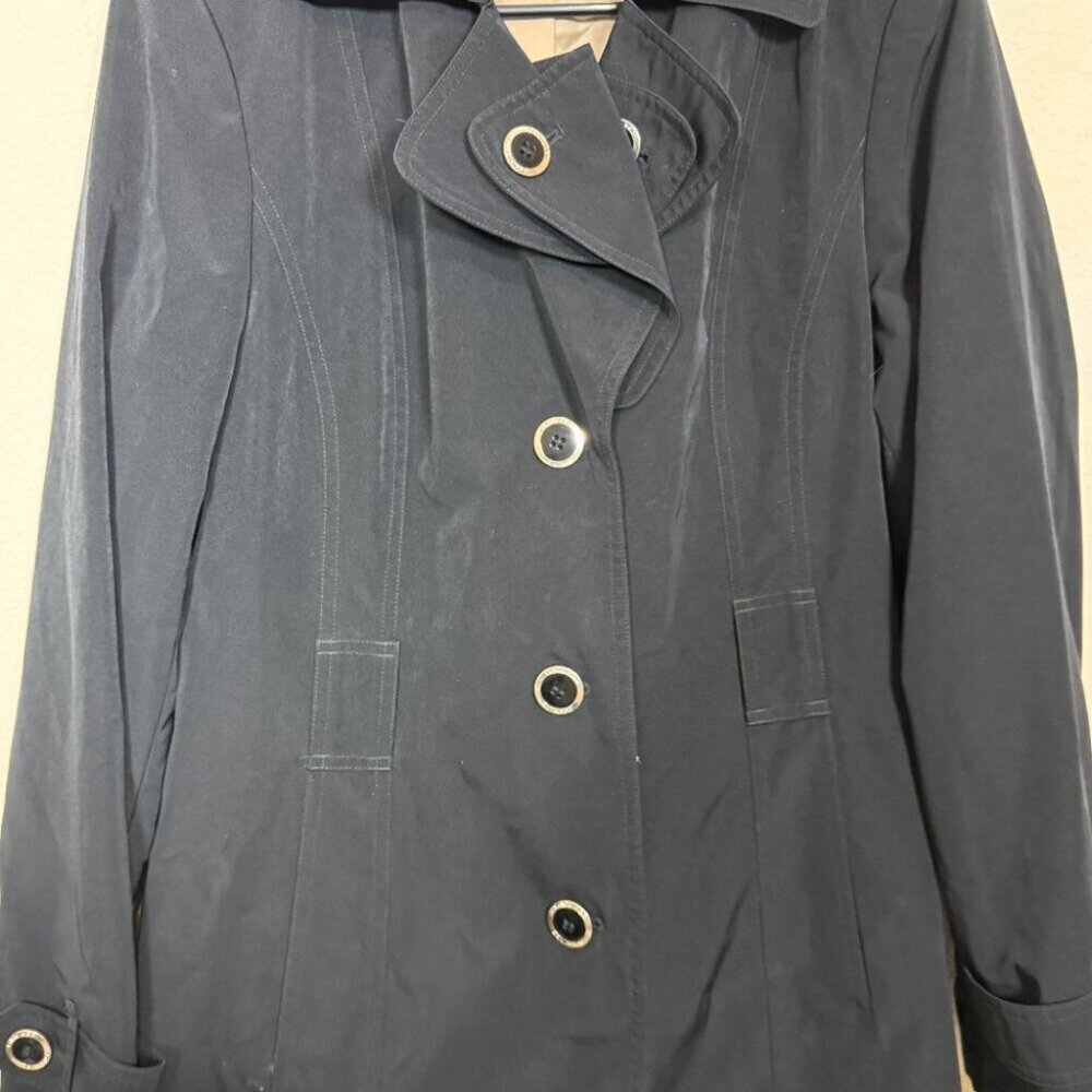 Calvin Klein trench coat jacket Sz M WOMEN USA - Picture 4 of 8